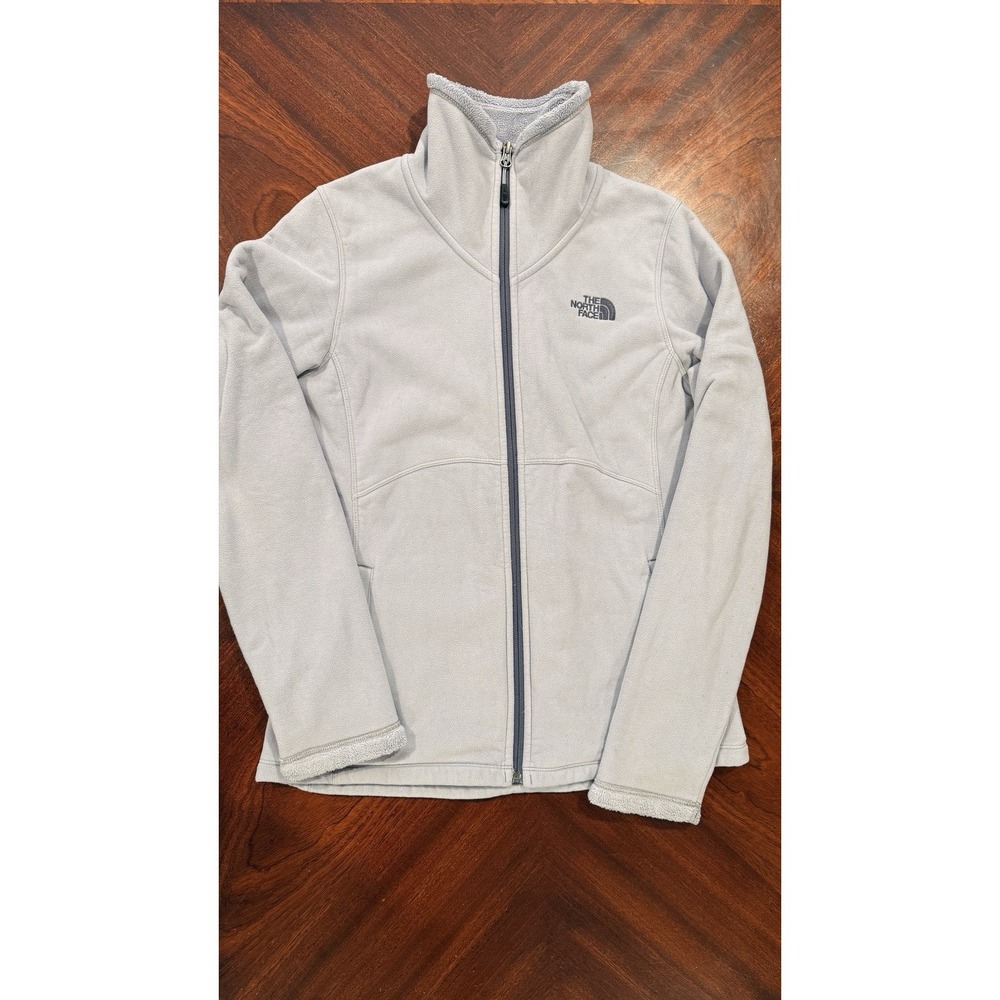 The North Face Fleece Jacket Womens Small Gray Full Zip Soft Outdoor Lightweight